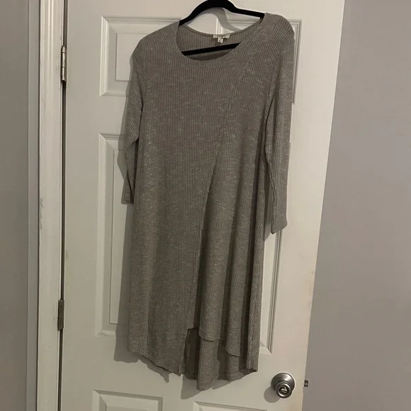 Umgee | Dresses | Umgee Gray High Low Knit Dress | Poshmark